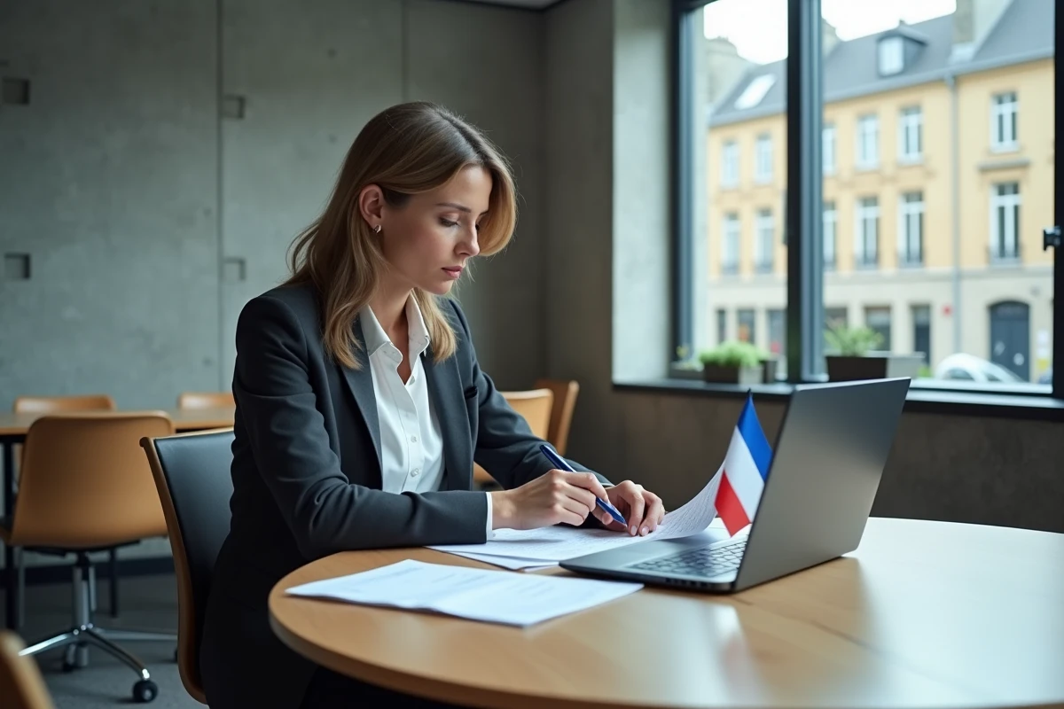 Adjointe au maire étudiant des documents budgétaires en salle de réunion municipale, rémunération des élus locaux 2026