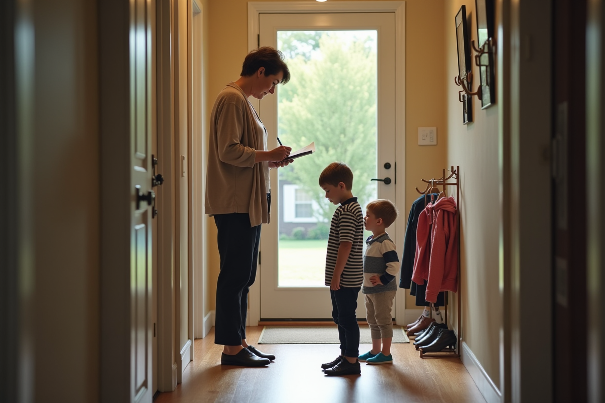 Femme signant une checklist dans l